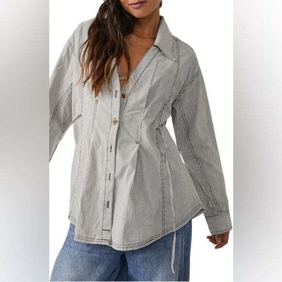 NWOT ($128) Free People Marten Oxford Tunic🩵 - Picture 7 of 11